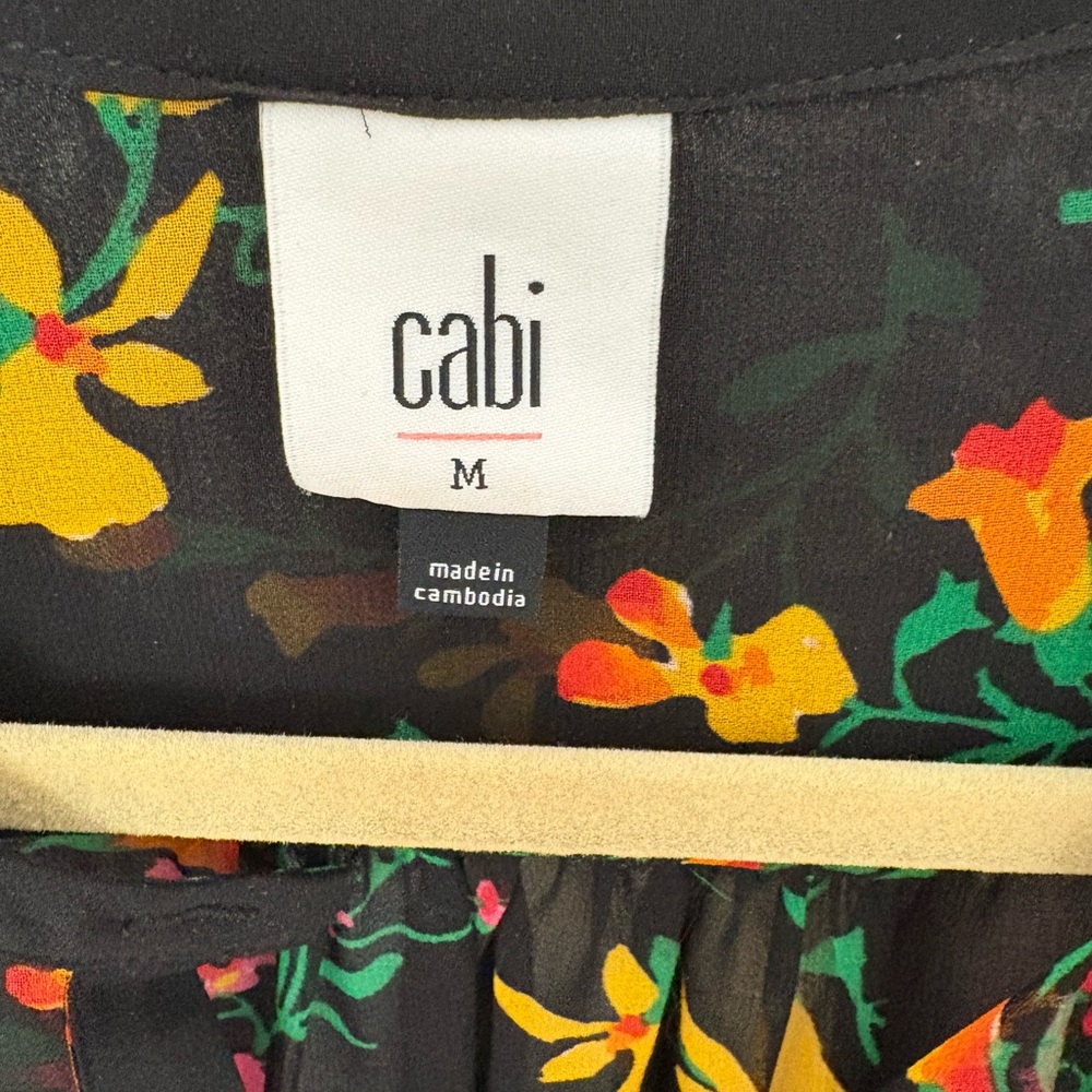 CAbi Pink Sheer Long Sleeve Blouse - Picture 3 of 3
